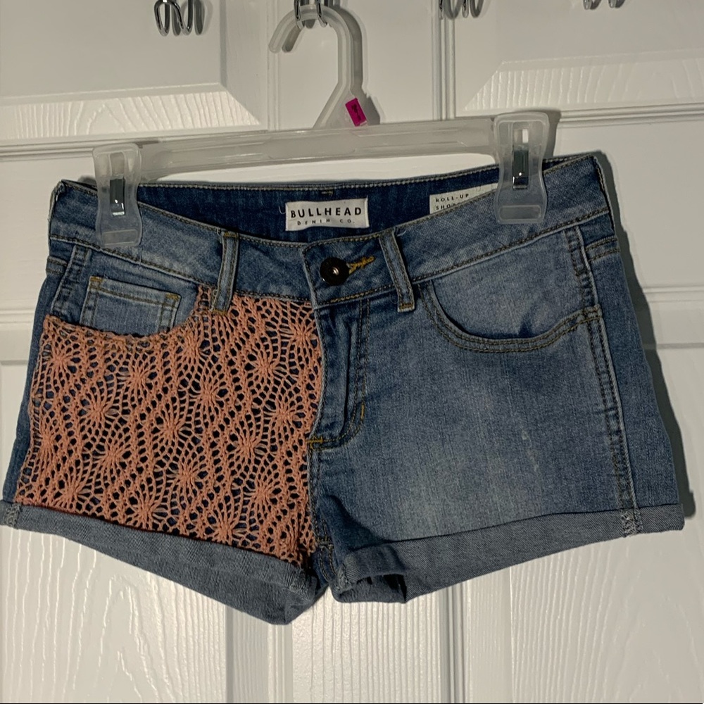 Bullhead Crochet Jean Shorts Size 5